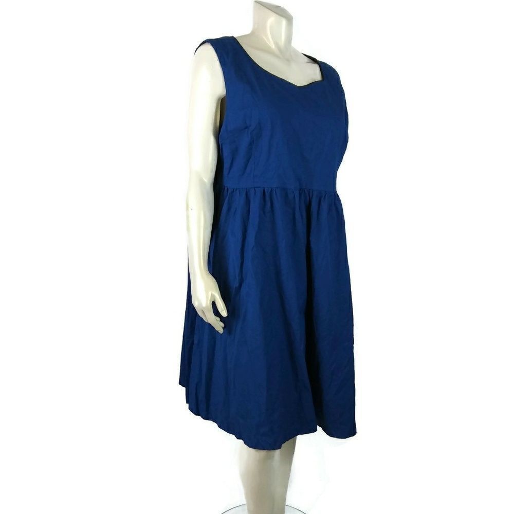 LINDY BOP Summer Dress Dark Blue Sleeveless Sz 6XL